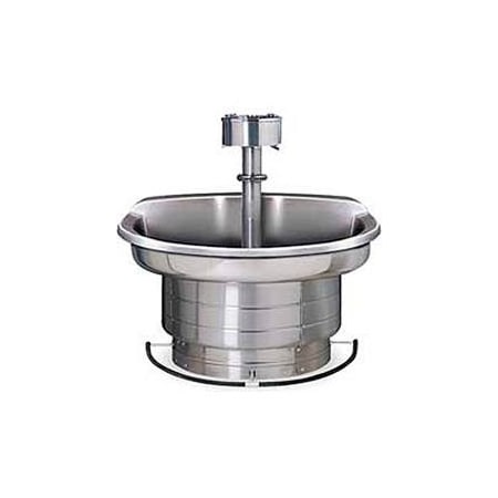 Bradley Bradley Corp Wash Fountain, 36 In Wide, Semi Circular, Series WF2703, 3 Person S93-529